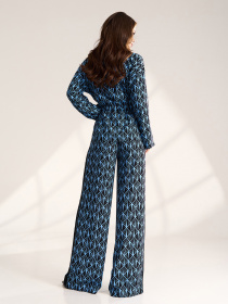 Костюмы модель 15543B_черный_голубой Фото