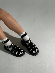 Босоніжки шкіряні плетені Чорні (2041/92000) 36 модель P_184005-S36_203270 Фото