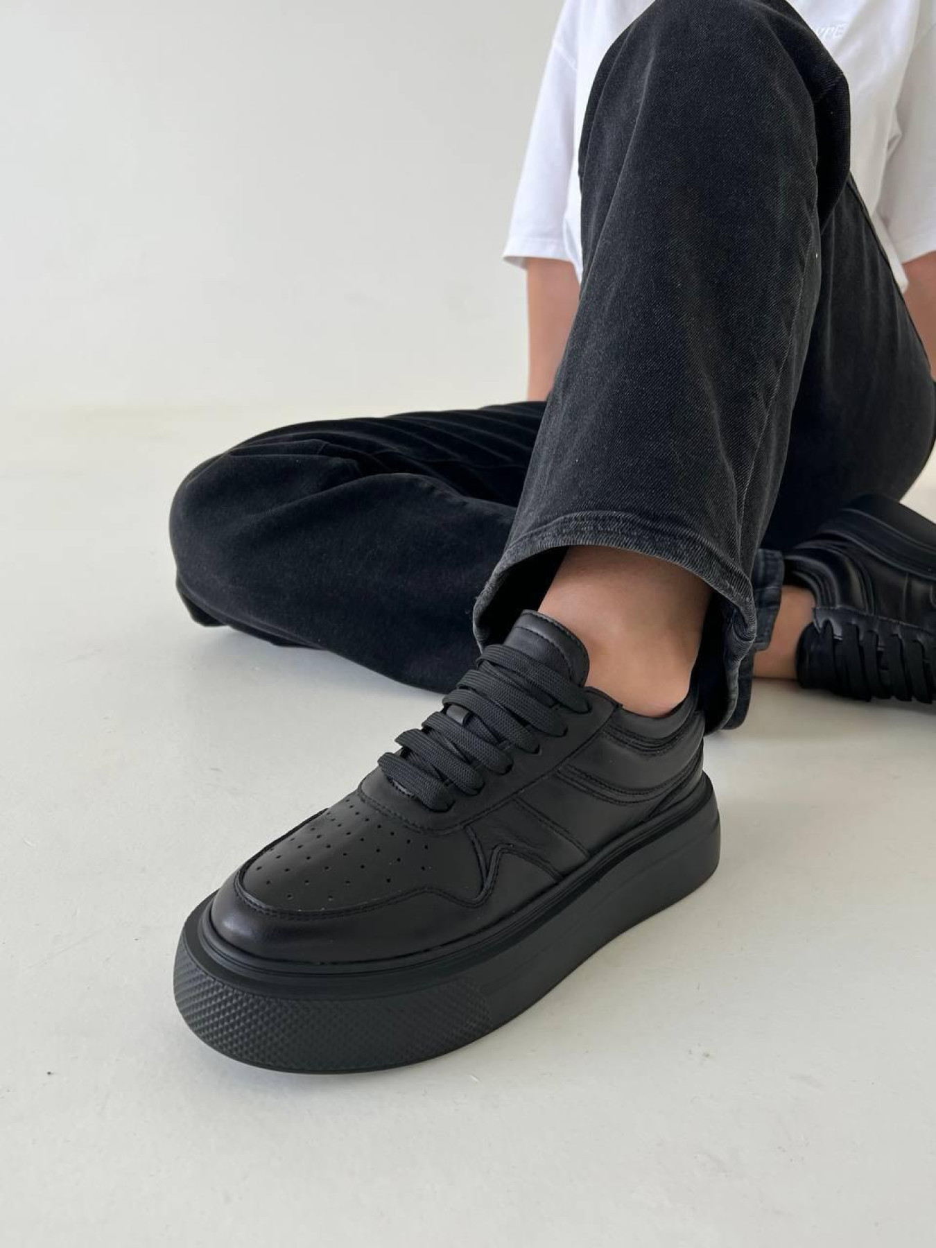 Кеды из натуральной кожи Черный (020.1) 39 модель P_36458-S39_150116 Фото