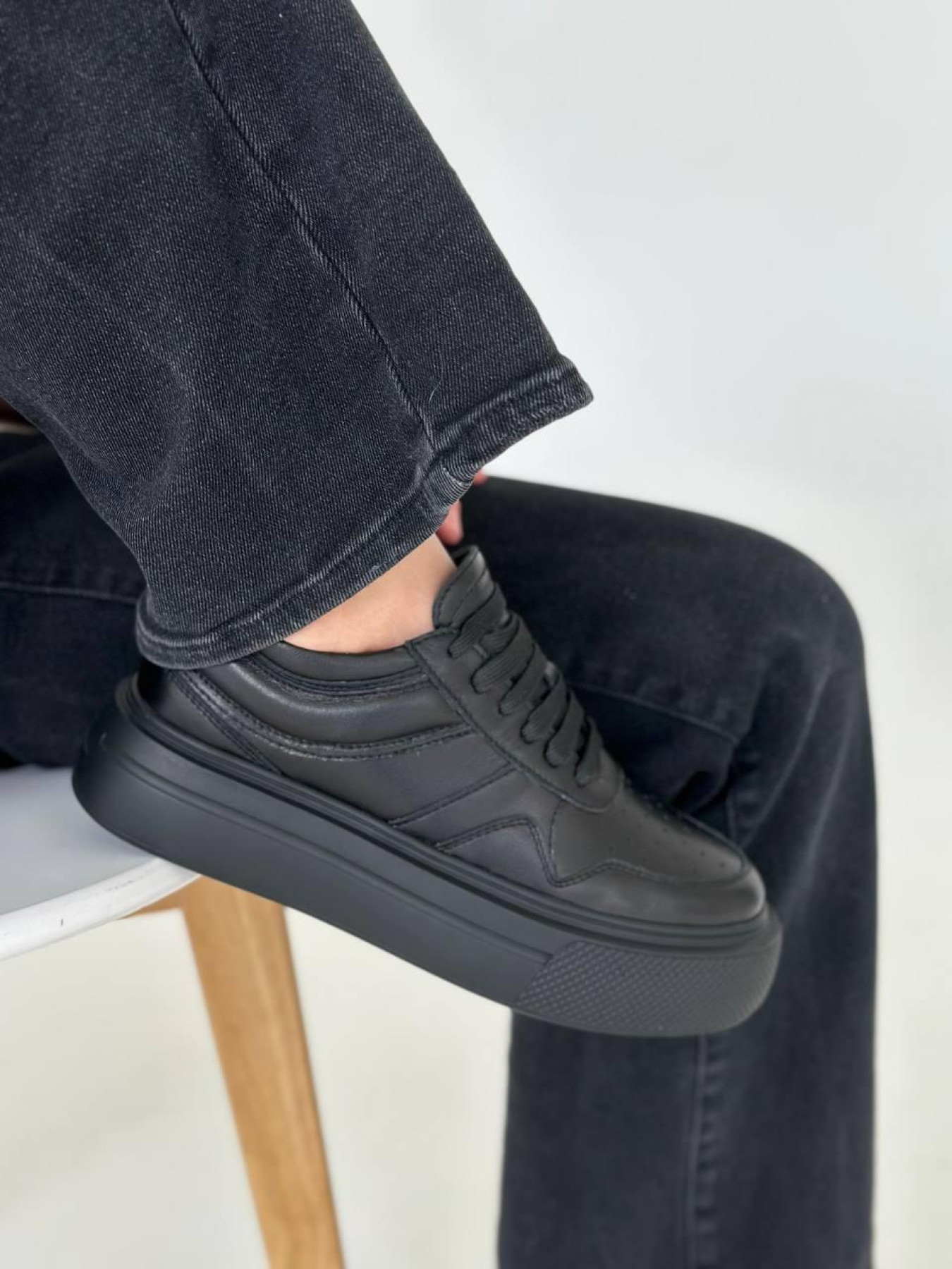 Кеды из натуральной кожи Черный (020.1) 39 модель P_36458-S39_150116 Фото