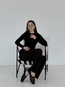 Слингбеки сетка вуаль + замш черный (248) 39 модель P_210643-S39_210674 Фото