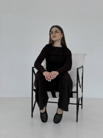 Слингбеки сетка вуаль + замш черный (248) 39 модель P_210643-S39_210674 Фото