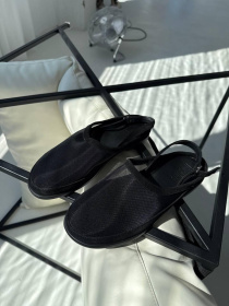 Слингбеки сетка вуаль + замш черный (248) 39 модель P_210643-S39_210674 Фото