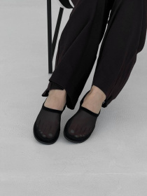 Слингбеки сетка вуаль + замш черный (248) 39 модель P_210643-S39_210674 Фото