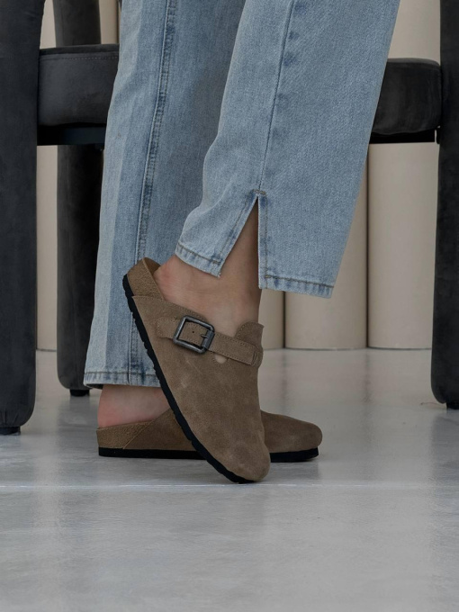 Мюлі замшеві на підошві Birken Мигдаль (2048/біркін) 38 модель P_235110-S38_235110 Фото