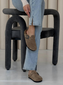 Мюли замшевые на подошве Birken Миндаль (2048/биркин) 38 модель P_235110-S38_235110 Фото