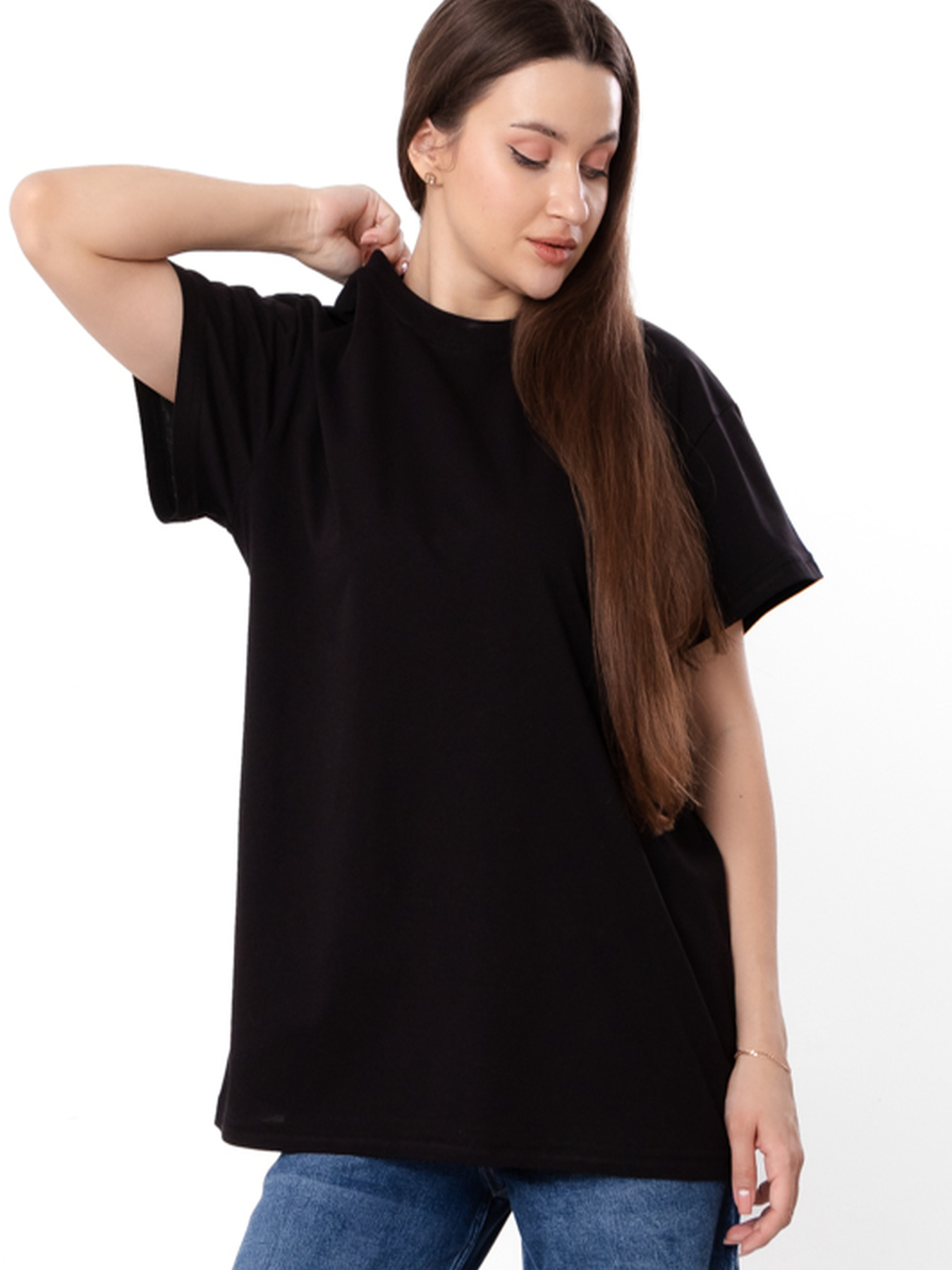 Базова жіноча футболка oversize, Чорний Носи Своє (8384-001) модель 8384-001-chornij Фото