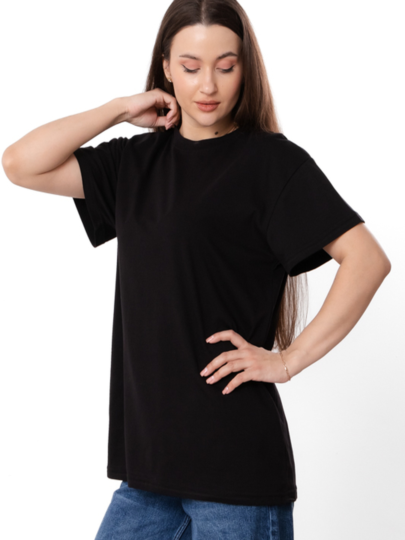 Базова жіноча футболка oversize, Чорний Носи Своє (8384-001) модель 8384-001-chornij Фото