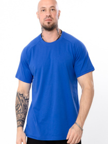 Футболка-реглан чоловіча великих розмірів однотонна, Електрик (насичений синій) Носи Своє (8011-001) модель 8011-001-elektrik Фото