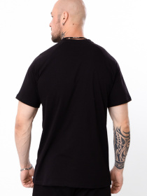 Футболка-реглан чоловіча великих розмірів однотонна, Чорний Носи Своє (8011-001) модель 8011-001-chornij Фото