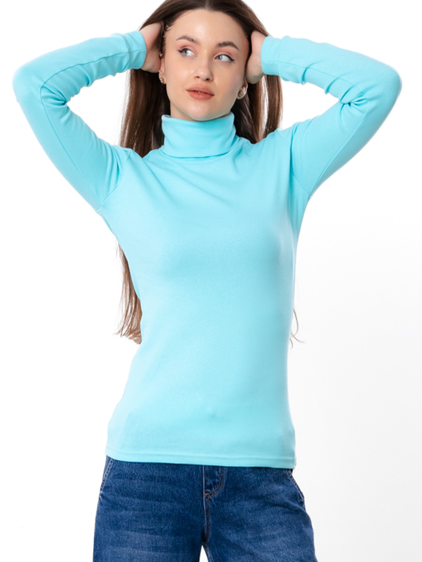 Водолазка жіноча приталена однотонна, Блакитний Носи Своє (8047-040) модель 8047-040-nebesno-blakitnij Фото