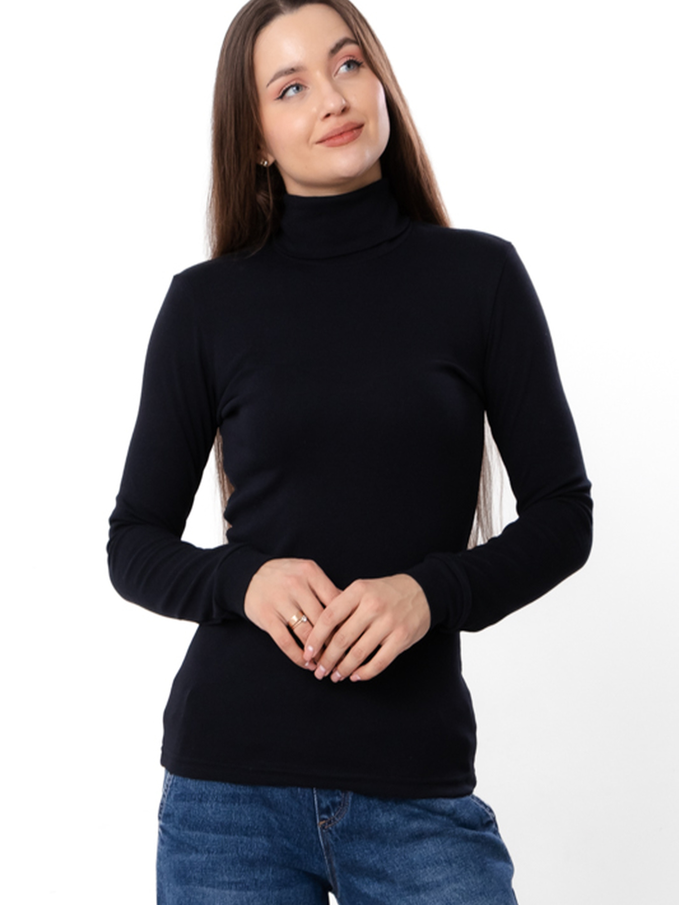 Водолазка жіноча приталена однотонна, Темно-синій Носи Своє (8047-040) модель 8047-040-kubovij Фото