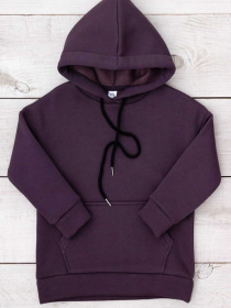 Тепле худі для хлопчика з капюшоном та кишенею-кенгуру, Темно-фіолетовий Носи Своє (6394-025-4) модель 6394-025-4-nzhir Фото