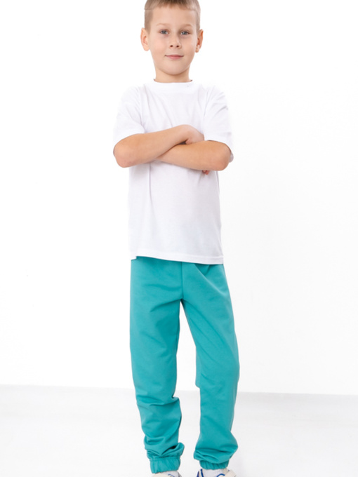 Спортивні штани джогери для хлопчика однотонні, Світло-бірюзовий Носи Своє (6155-057-4) модель 6155-057-4-bryuzovij-nefrit Фото