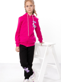 Утеплений костюм для дівчинки з худі та штанів з принтом, Малиновий Носи Своє (6018-023-33-8) модель 6018-023-33-8-svtlo-malinovij-stch Фото