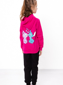 Утеплений костюм для дівчинки з худі та штанів з принтом, Малиновий Носи Своє (6018-023-33-8) модель 6018-023-33-8-svtlo-malinovij-stch Фото