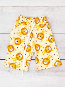 Бриджі для хлопчика з принтом та шнурком на поясі, Золотистий Носи Своє (6208-055) модель 6208-055-lev-svtlo-psochnij Фото