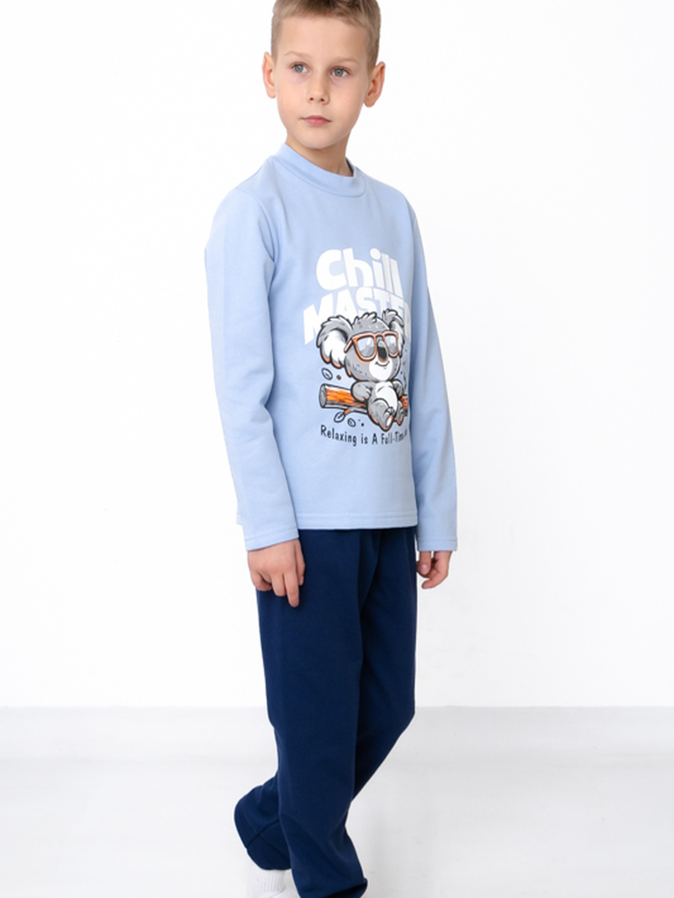 Утеплена піжама для хлопчика з джемпера та штанів, Світло-блакитний​ Носи Своє (6076-023-33-4) модель 6076-023-33-4-svtlo-blakitnij-panda Фото