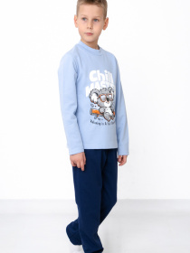Утеплена піжама для хлопчика з джемпера та штанів, Світло-блакитний​ Носи Своє (6076-023-33-4) модель 6076-023-33-4-svtlo-blakitnij-panda Фото