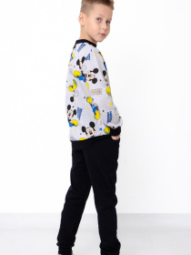 Утеплений костюм для хлопчика з джемпера та штанів з принтом, Сірий Носи Своє (6063-024-4) модель 6063-024-4-mickey-srij Фото