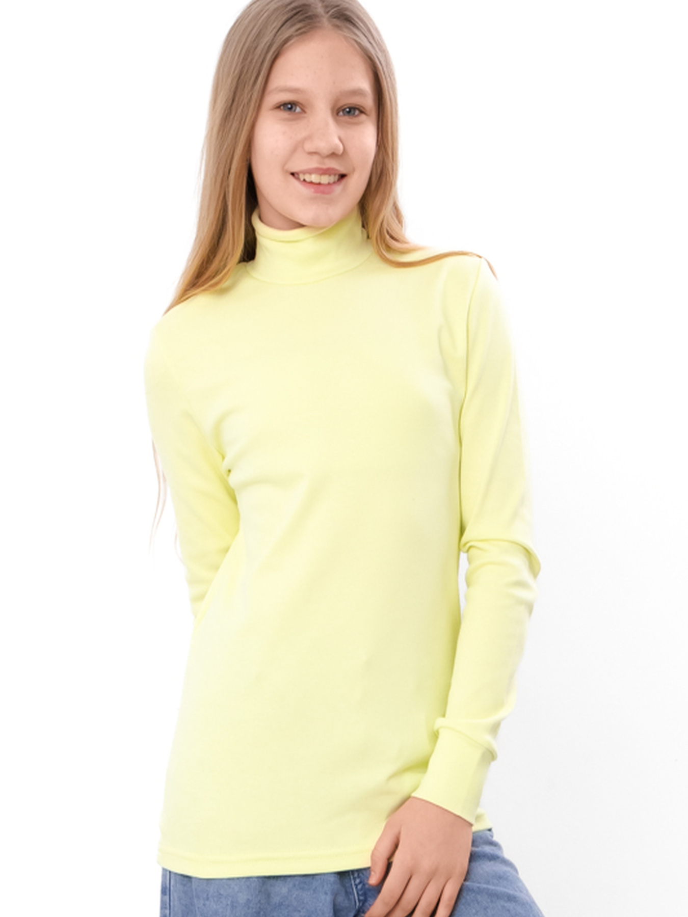 Дитяча водолазка (унісекс) однотонна, Світло-жовтий Носи Своє (6068-040) модель 6068-040-salatovo-limonnij Фото