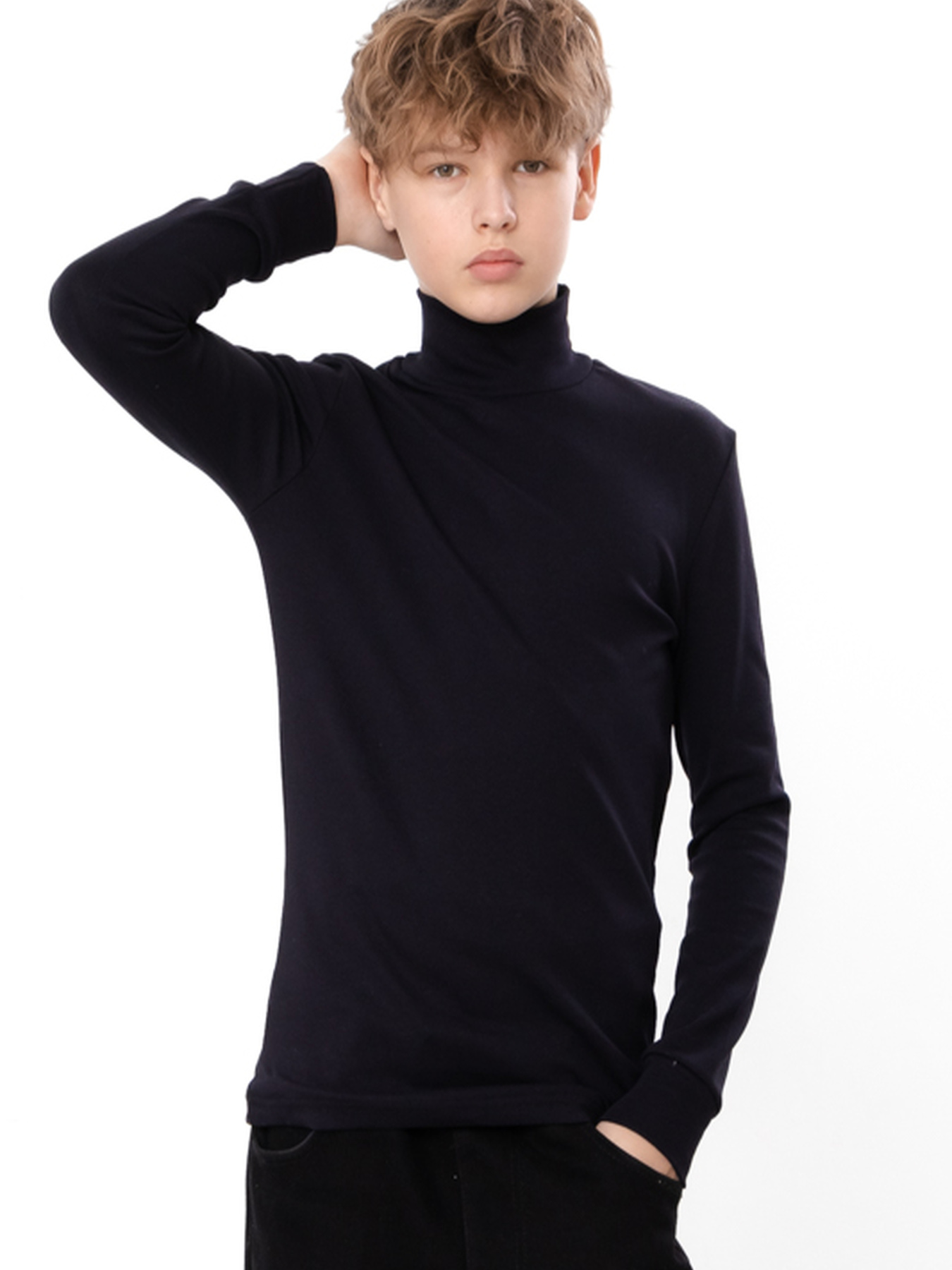 Дитяча водолазка (унісекс) однотонна, Темно-синій Носи Своє (6068-040) модель 6068-040-kubovij Фото