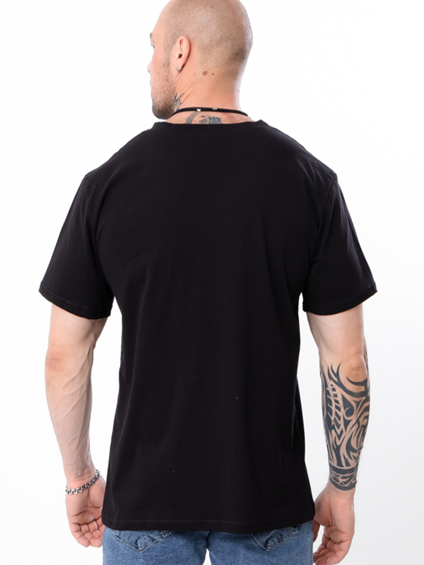 Комплект чоловічих однотонних футболок прямого крою 3 шт Чорний Носи Своє (8012-001-3-pak3) модель 8012-001-3-pak3-chornij Фото