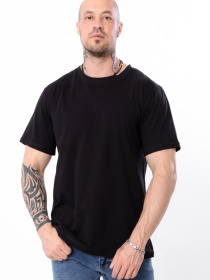 Комплект чоловічих однотонних футболок прямого крою 3 шт Чорний Носи Своє (8012-001-3-pak3) модель 8012-001-3-pak3-chornij Фото