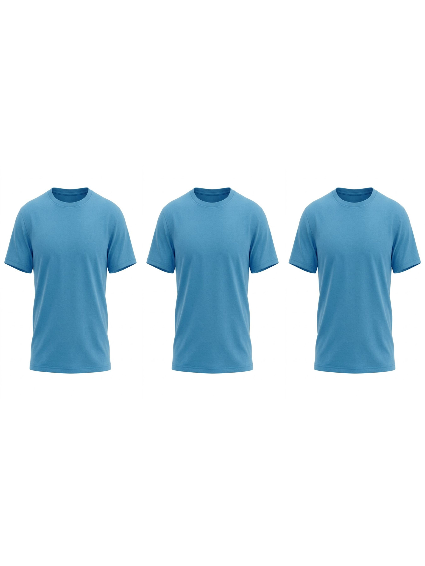 Комплект чоловічих однотонних футболок прямого крою 3 шт Блакитний Носи Своє (8012-001-3-pak3) модель 8012-001-3-pak3-goluba-blakitx Фото