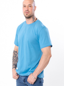 Комплект чоловічих однотонних футболок прямого крою 3 шт Блакитний Носи Своє (8012-001-3-pak3) модель 8012-001-3-pak3-goluba-blakitx Фото