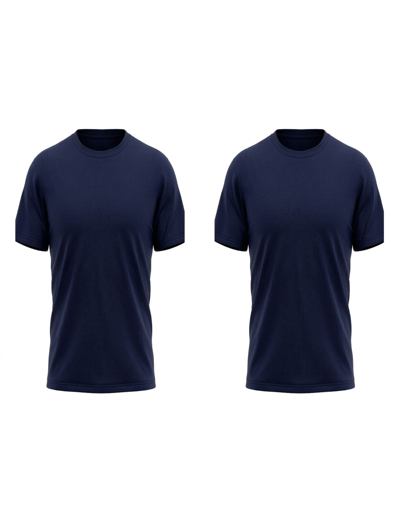 Комплект чоловічих однотонних футболок прямого крою 2 шт Темно-синій Носи Своє (8012-001-3-pak2) модель 8012-001-3-pak2-chornilxno-sinj Фото