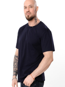 Комплект чоловічих однотонних футболок прямого крою 2 шт Темно-синій Носи Своє (8012-001-3-pak2) модель 8012-001-3-pak2-chornilxno-sinj Фото