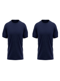 Комплект чоловічих однотонних футболок прямого крою 2 шт Темно-синій Носи Своє (8012-001-3-pak2) модель 8012-001-3-pak2-chornilxno-sinj Фото