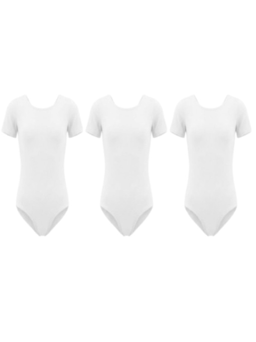 Комплект спортивних купальників для дівчинки з коротким рукавом 3 шт. Білий Носи Своє (6361-036-pak3) модель 6361-036-pak3-blij Фото