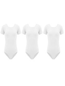 Комплект спортивних купальників для дівчинки з коротким рукавом 3 шт. Білий Носи Своє (6361-036-pak3) модель 6361-036-pak3-blij Фото