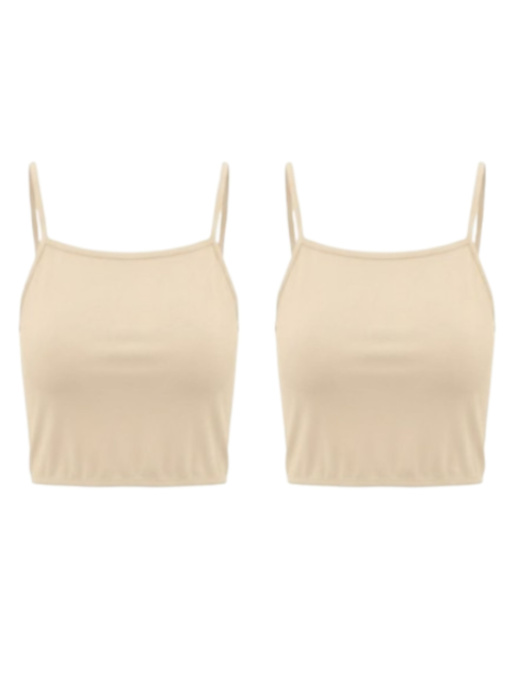 Комплект топів-бра для дівчинки білизняних однотонних 2 шт. Бежевий Носи Своє (6067-052-pak2) модель 6067-052-pak2-vanlx Фото