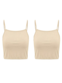 Комплект топів-бра для дівчинки білизняних однотонних 2 шт. Бежевий Носи Своє (6067-052-pak2) модель 6067-052-pak2-vanlx Фото
