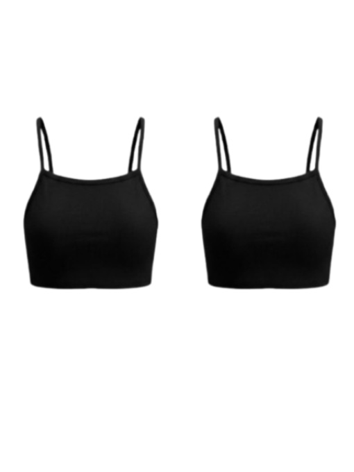 Комплект топів-бра для дівчинки білизняних однотонних 2 шт. Чорний Носи Своє (6067-052-pak2) модель 6067-052-pak2-chornij Фото