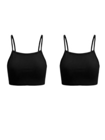 Комплект топів-бра для дівчинки білизняних однотонних 2 шт. Чорний Носи Своє (6067-052-pak2) модель 6067-052-pak2-chornij Фото