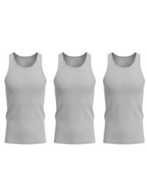 Комплект білизняних майок чоловічих плюс сайз однотонних 3 шт. Сірий Носи Своє (235-001-pak3) модель 235-001-pak3-srij Фото