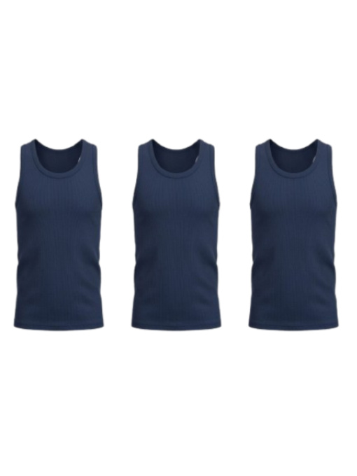 Комплект базових однотонних майок для хлопчика 3 шт Синій Носи Своє (6072-008-pak3) модель 6072-008-pak3-sinj Фото