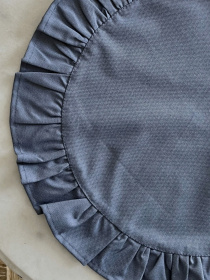 Серветка сервірувальна з рюшами бавовняна водовідштовхуюча синього кольору Ecotton модель 25604 Фото