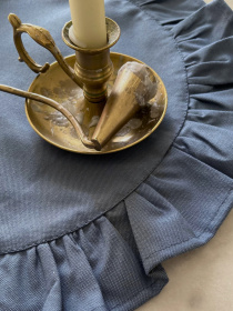 Серветка сервірувальна з рюшами бавовняна водовідштовхуюча синього кольору Ecotton модель 25604 Фото