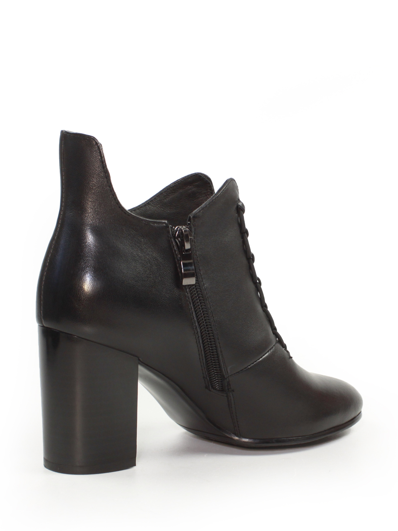 Женские кожаные ботильоны на каблуке модель F09-3806-N254 Фото