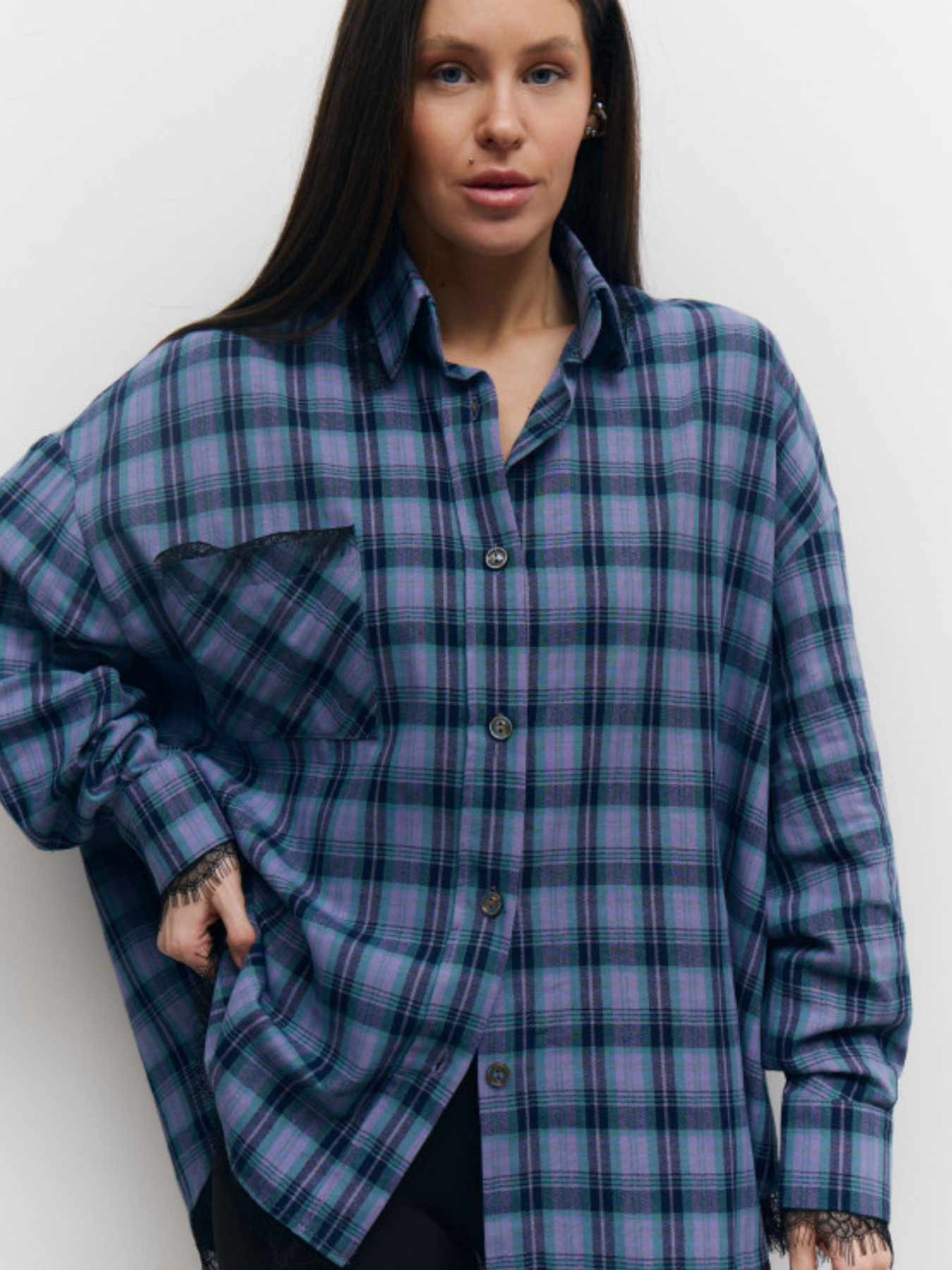 Рубашка в клетку Lilove модель 408 Фото