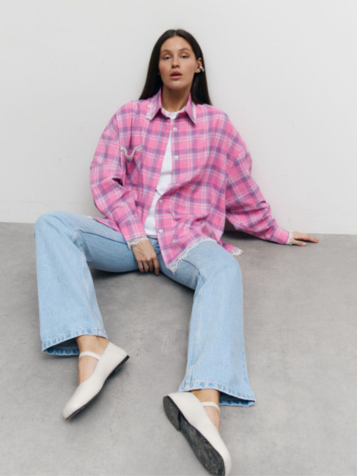 Рубашка в клетку Lilove модель 408 Фото