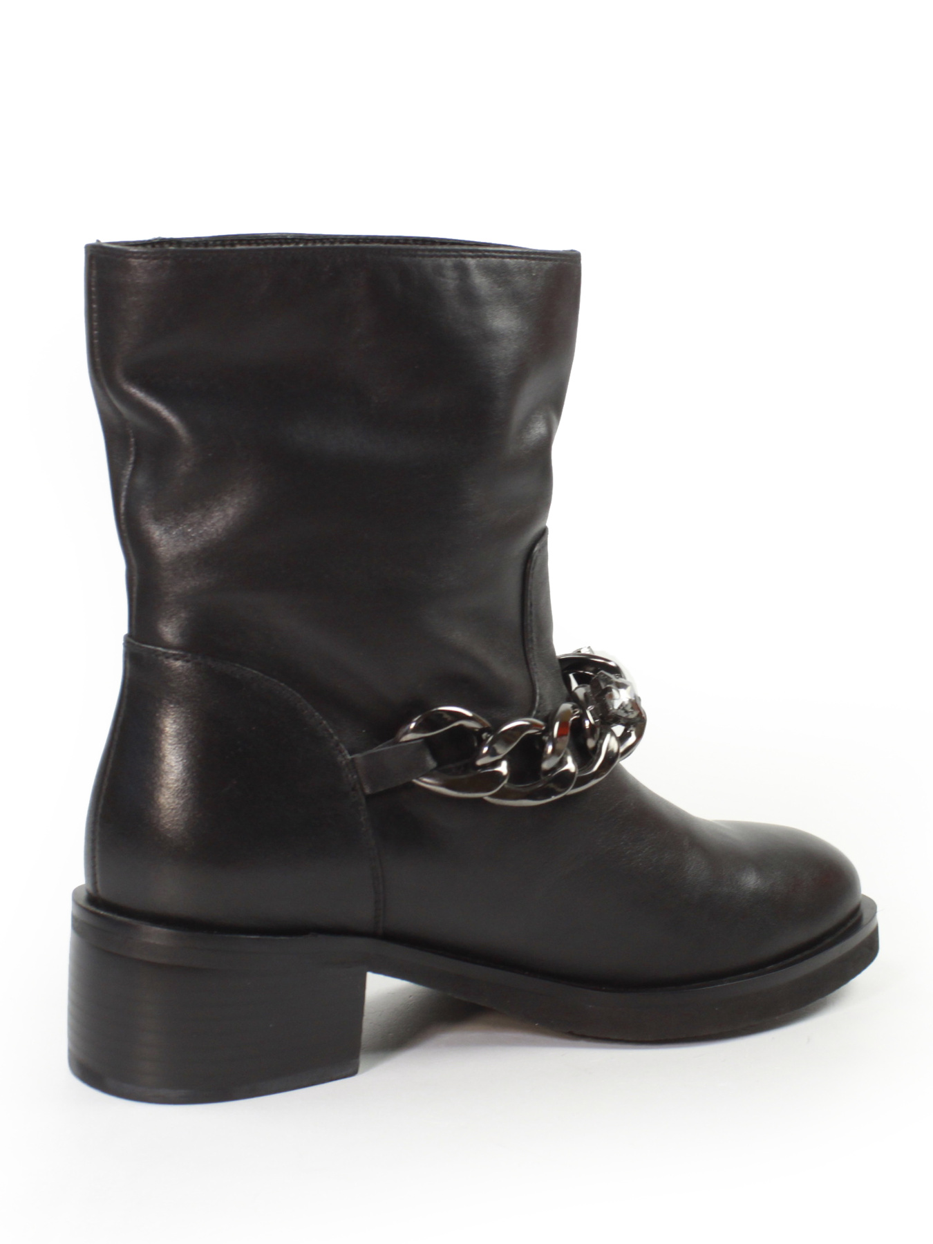 Женские кожаные ботинки с цепочкой модель V201-L8800-ZP-1 Фото