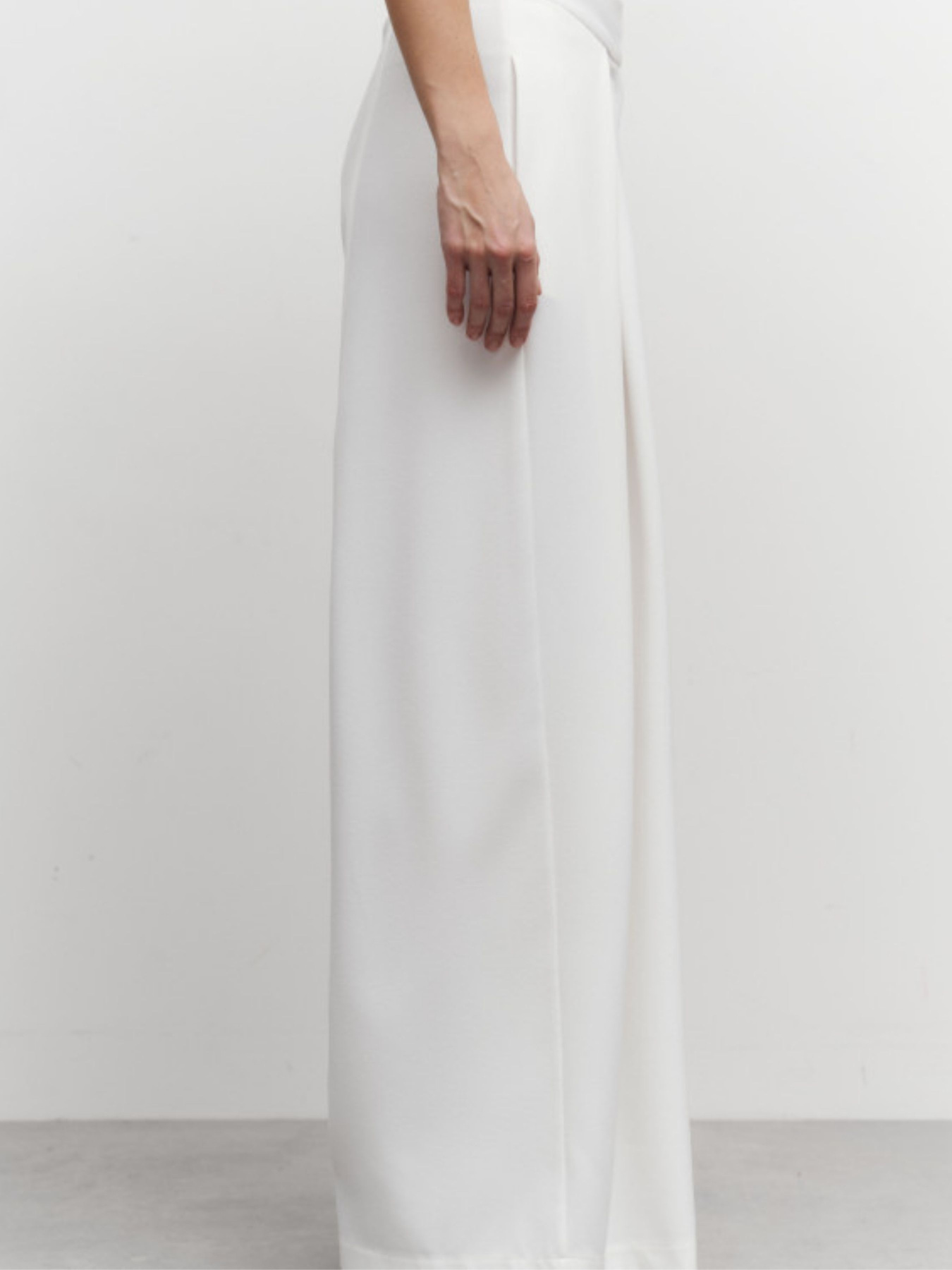 Белые женские брюки палаццо Flow Tailored Pants модель 416 Фото