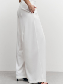 Белые женские брюки палаццо Flow Tailored Pants модель 416 Фото