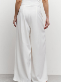 Белые женские брюки палаццо Flow Tailored Pants модель 416 Фото